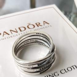 Pandora Sparkling And Polished Lines Ring 190919CZ
