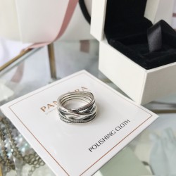 Pandora Sparkling And Polished Lines Ring 190919CZ