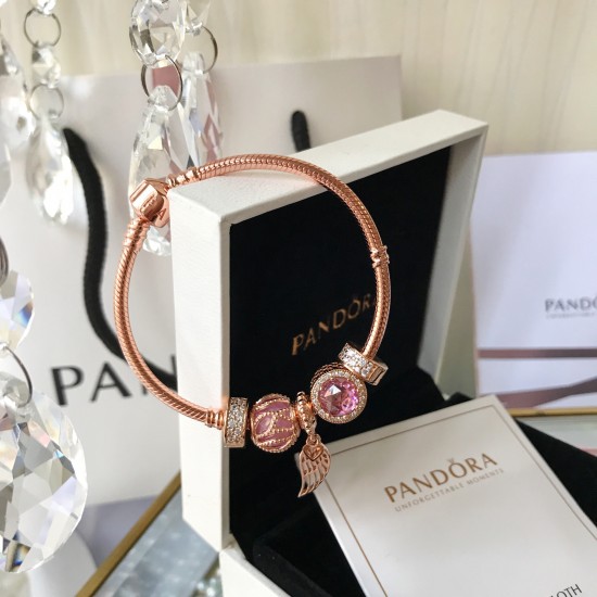 Pandora Guardian Of Love Bangle Rose Gold