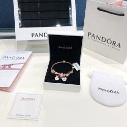 Pandora 18K Rose Gold Bangle Pink 20082733