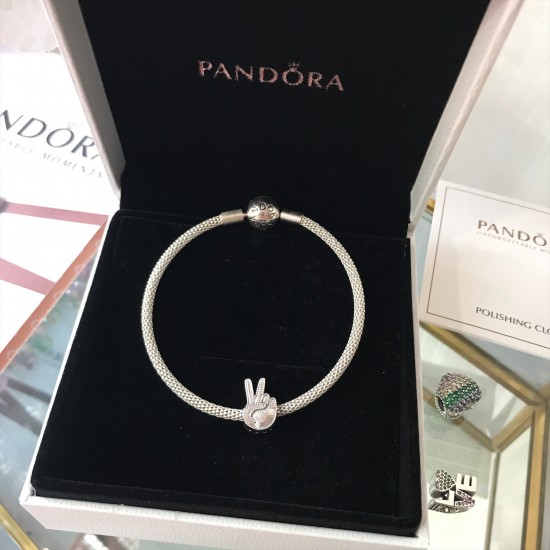 Pandora Peace Symbol Bangle Sterling Silver