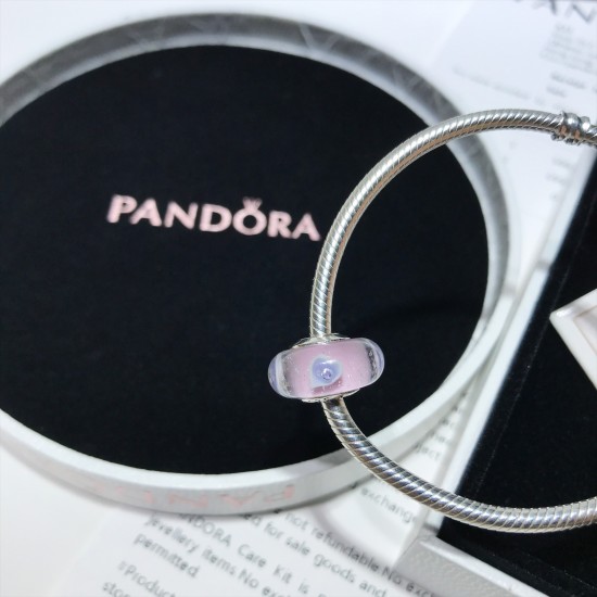 Pandora Pink Dolphin Bangle Sterling Silver