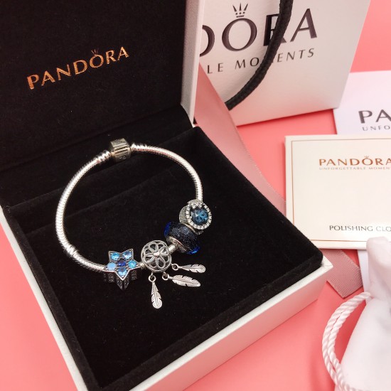 Buy PANDORA Pandora Blue Pansy Flower Pendant Necklace Online | ZALORA  Malaysia