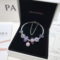 Pandora Lavender Purple Bangle Sterling Silver
