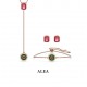 Swarovski Alea Set Pendant 5649791 Multicolored Rose Gold Tone Plated Necklace