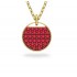 Swarovski Ginger Pendant 5642941 Red Gold Tone Necklace