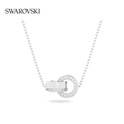 Swarovski Hollow Pendant Interlocking Loop 5636497 Silver Necklace L75cm