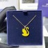 Swarovski Iconic Swan Pendant 5647553 Medium Yellow Necklace