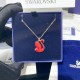 Swarovski Iconic Swan Pendant 5649773 Red Gold Necklace