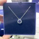 Swarovski Millenia Pendant Trilliant Cut 5640290 Blue Rhodium Plated Necklace L38cm