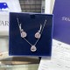 Swarovski Millenia Set Pendant Trilliant Cut 5619503 Pink Silver Necklace L38cm