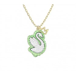 Swarovski Pop Swan Pendant 5649198 Swan Green Gold Tone Plated Necklace