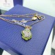 Swarovski Pop Swan Pendant 5649198 Swan Green Gold Tone Plated Necklace