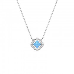 Swarovski Sparkling Dance Pendant 5642927 Silver Blue Necklace L42cm
