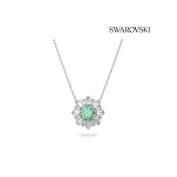 Swarovski Sunshine Pendant Mixed Cuts 5642963 Silver Green Necklace L35cm