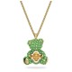 Swarovski Teddy Pendant 5642975 Gold Green Necklace L38cm