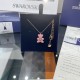 Swarovski Teddy Pendant 5642976 Rose Pink Gold Necklace