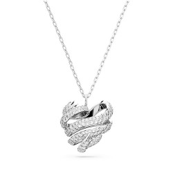 Swarovski Volta Pendant 5647584 Heart Small White Rhodium Plated Necklace