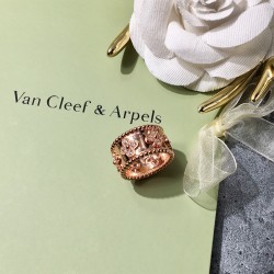 Van Cleef & Arpels Perlee Pearls Of Rose Gold VCA Rings 