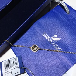 Swarovski Leather Swan Bracelet 5376481