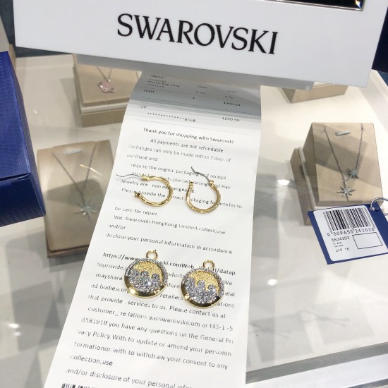 Swarovski Shine Wave Earrings 5524202 4cmx2cm