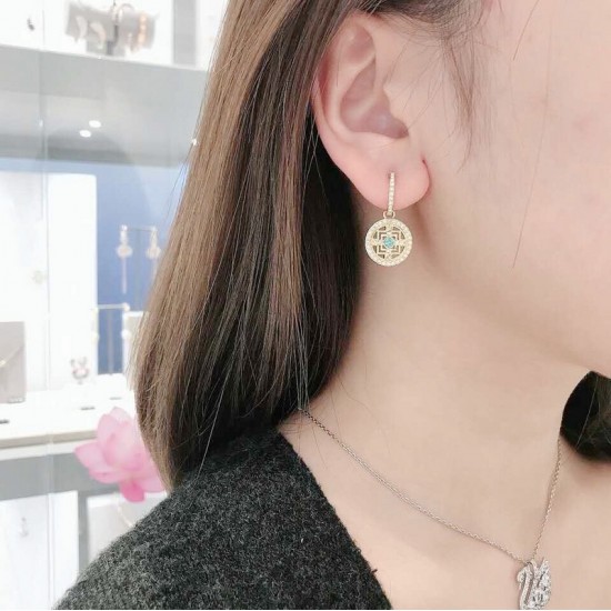 Swarovski Symbolic Mandala Hoop Pierced Earrings 5521446 2.6x1.4CM
