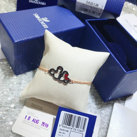 Sturen taart Antecedent Cheap Swarovski Mickey And Minnie Bracelet 5435138 For Swarovski Rose Gold  Bracelet & Bangle
