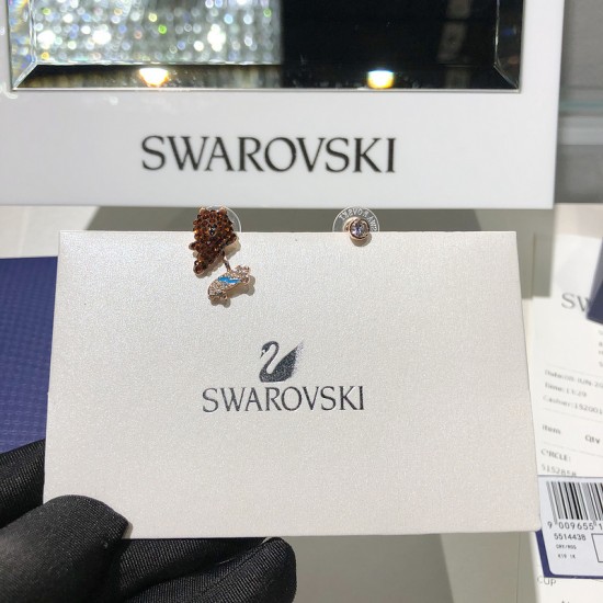 Swarovski Line Friends Skateboard Pierced Earrings 5514438 2.5/0.6CM