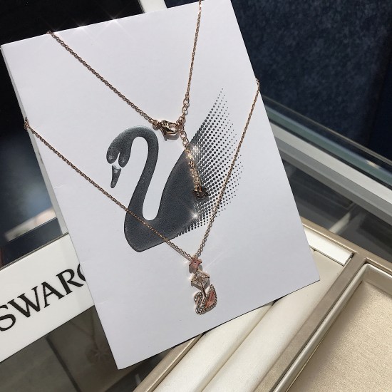 Ingenieurs spleet Groene bonen Best Swarovski Dazzling Swan Y Necklace 5473024 For Swarovski Rose Gold  Necklace & Pendant