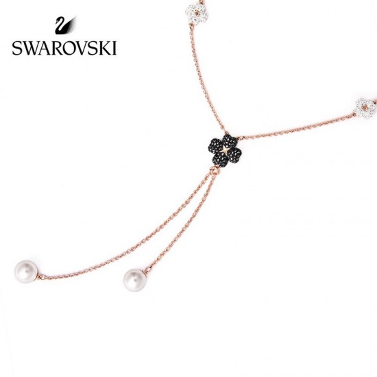 Swarovski Latisha Y Necklace 5516428 65/10.3x1.2CM-Swarovski Rose Gold Necklace & Pendant