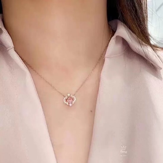 Swarovski Rose Gold Clover Key Necklace – Phoenix Style