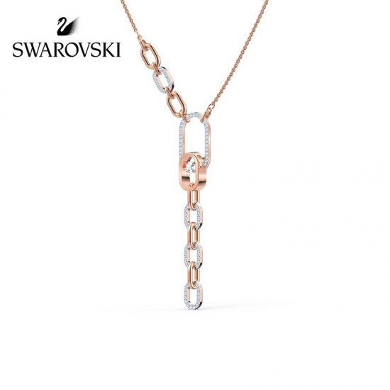 Swarovski Sparkling Dance North Y Necklace 5559324-Swarovski Rose Gold Necklace & Pendant