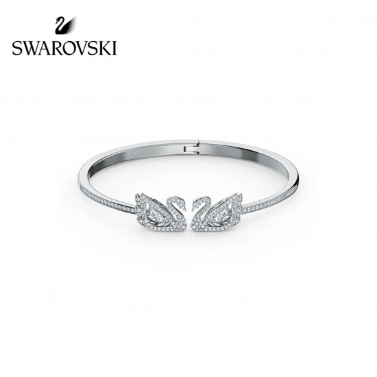 Swarovski Dancing Swan Bangle 125 Anniversary 5520713 5.6CMx4.6CM