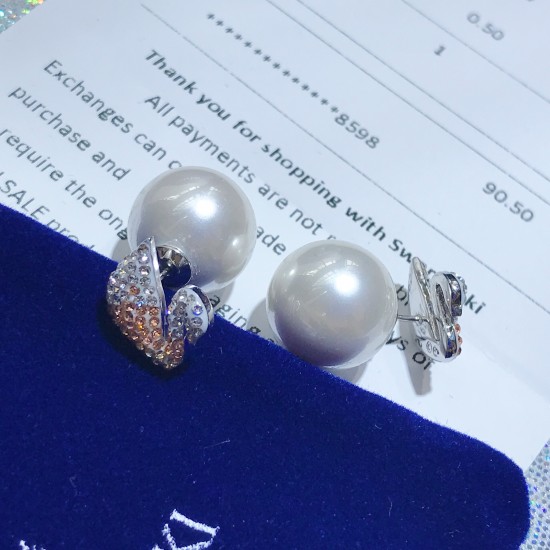 Buy Swarovski Iconic Swan Earrings 5215037 For Swarovski Sterling Silver  Earrings