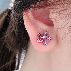 Swarovski Tropical Flower Pierced Earrings 5519254