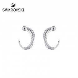 Swarovski Twist Hoop Pierced Earrings 5563908 2.6x0.6CM