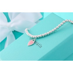 Tiffany Return To Tiffany Bead Bracelet Pink Sterling Silver