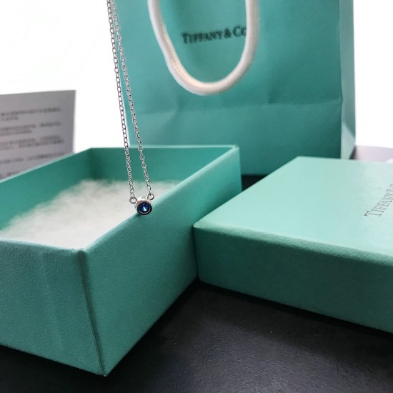 Tiffany Elsa Peretti Color by the Yard Necklace Sterling Silver Blue