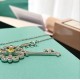 Tiffany Keys Bean Design Pendant Sterling Silver Yellow Diamond