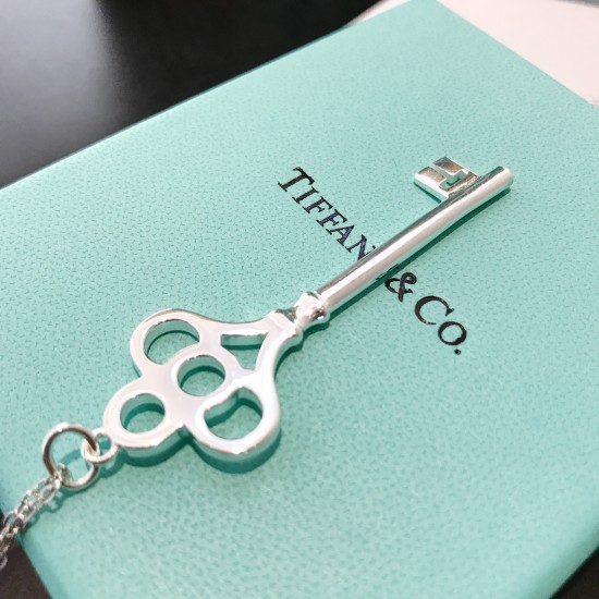 Tiffany Keys Pendant Large Glossy Surface Sterling Silver
