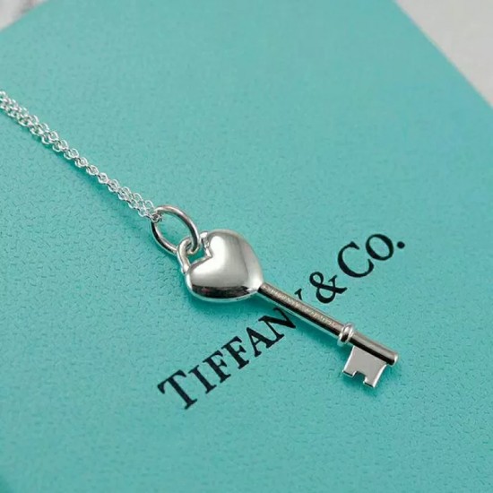 Tiffany Keys Heart Key Pendant Sterling Silver