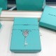 Tiffany Keys Petals Key Pendant Platinum