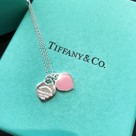 Tiffany & Co. Return to Tiffany Mini Double Heart Tag Pendant Necklace
