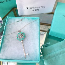 Tiffany Keys Dragonfly Diamond Pendant Sterling Silver