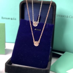 Tiffany & Co. Gold Round Diamond Necklace For W Jewelry