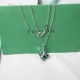 Tiffany & Co.Silver Blue Bowknot Necklace For W Pendant Jewelry