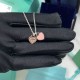 Tiffany & Co.Silverpink Double Heart Necklace For W Pendant Jewelry