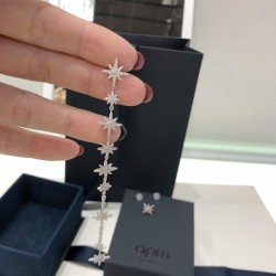 APM Monaco 925 Silver Asymmetrical Meteor Eardrop Necklace W Jewelry