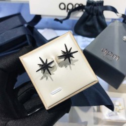 APM Monaco Black Hexagram Stud Earrings W Jewelry