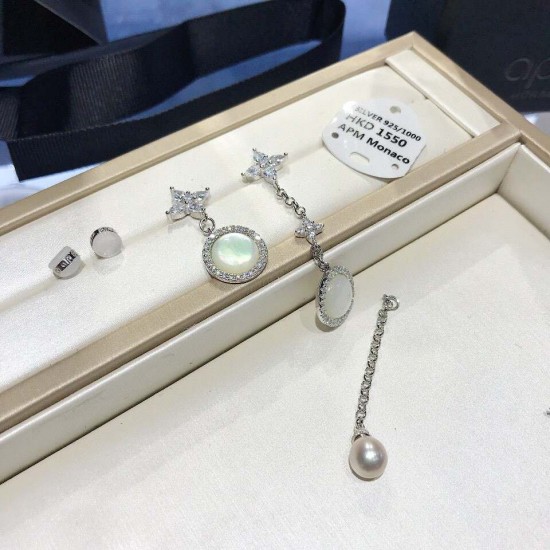 APM Monaco Eternelle 925 Silver Pearl Earring For W Jewelry